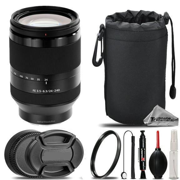 Sony FE 24-240mm f/3.5-6.3 OSS Lens UV Filter Hood Lens Pouch- Basic Kit