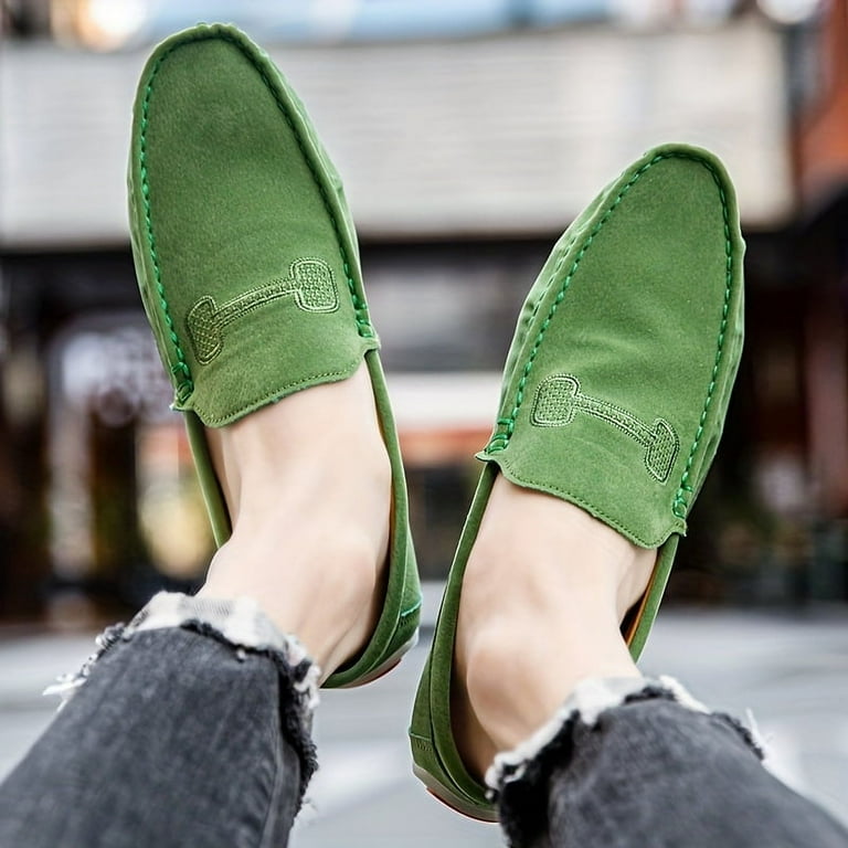 Mens green casual shoes best sale