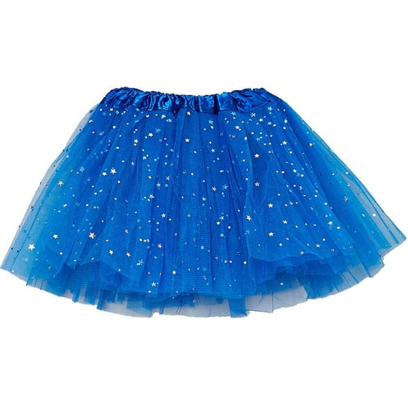 Wenchoice Royal Blue Sparkle Star & Dot Tutu - Girls One-Size