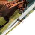 thumbnail image 4 of Funda de edredón con caballos corriendo en la pradera, tamaño king y queen, juego de 3 piezas suave, 1 funda de edredón y 2 fundas de almohada con cierre de cremallera, 86 x 70 pulgadas, 4 of 8