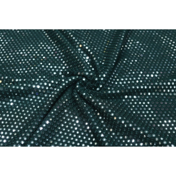 TRILOKI Mirror Work Fabric Green Embroidery Rayon 44 Sewing DIY Crafting Fashion Design Fabric By The Yard