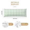thumbnail image 3 of Body Pillow Cover, light green checkered Grid Body Pillow Cases with Zipper Soft Breathable Smooth Skin Friendly Long Pillow Case 20x60 inches, 1Pcs, 3 of 7