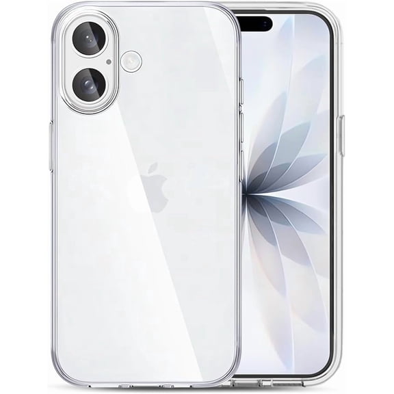 XNB Clear Case for iPhone 17 Anti-Yellowing Shockproof Protective Slim Thin Hard Cover Wireless Charging Compatible,Clear Phone Case for IPhone 17 Transparent 6.3 Inch