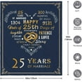 thumbnail image 2 of Gifts for 25th Anniversary Blanket, 25th Silver Wedding Anniversary Couple Gifts for Dad Mom Parents Friends, 25 Years of Marriage Throw Blankets Gift for Husband Wife Her Him 50"x60", 2 of 6