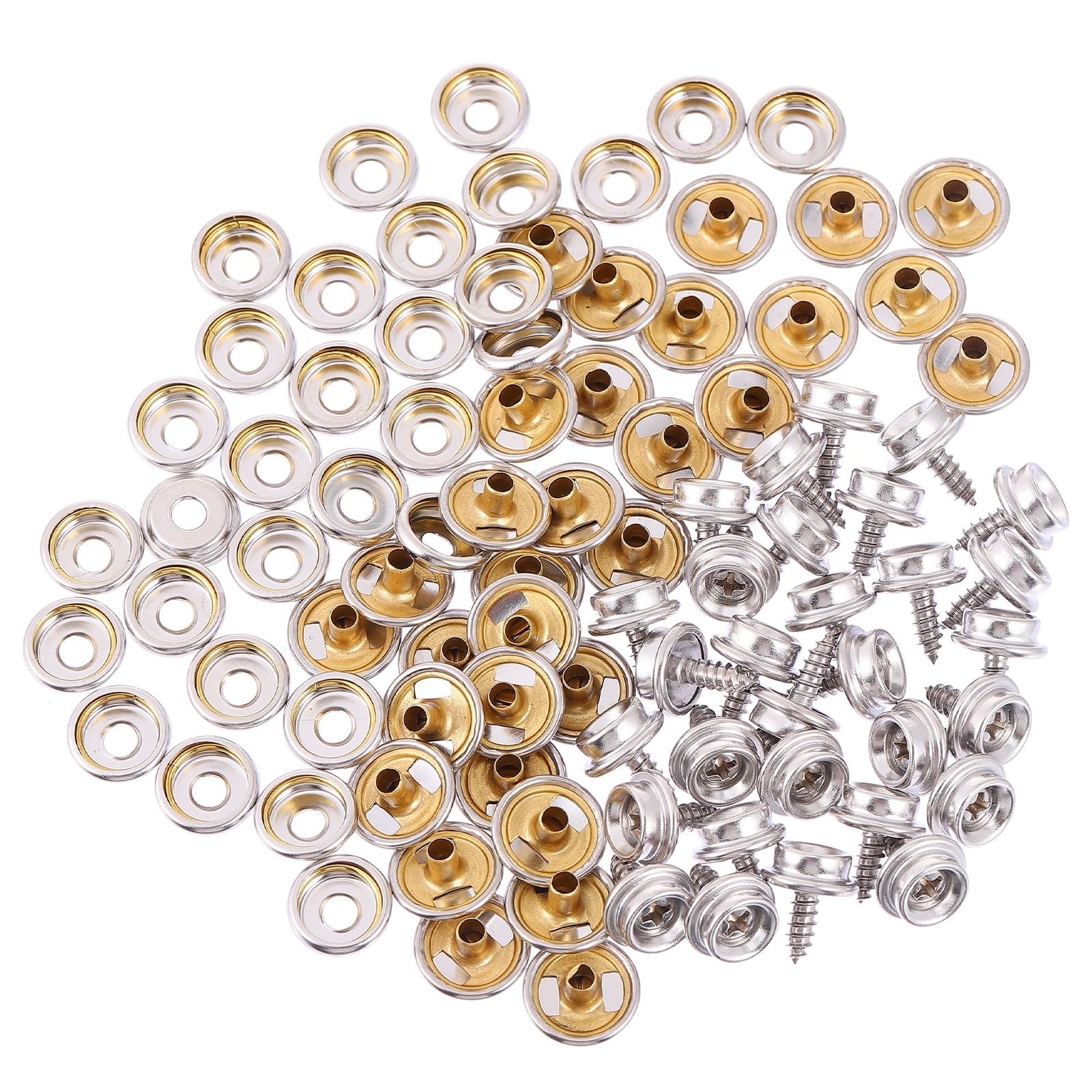Hemoton Fastener Boat Snap Kit Press Canvas Stud Snaps Stainless Marine Tarp Set Studs Fasteners