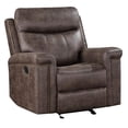 thumbnail image 2 of New Classic Furniture Quade Polyester Fabric Glider Recliner in Mocha, 2 of 9