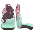 thumbnail image 4 of Fotbe Cats On Broomstick Pattern Automotive Seat Covers for Cars Trucks and SUVs – Car Seat Covers for Front Seats,Protective Seat Covers,Vehicle Seat Covers, Set of 2, 4 of 9