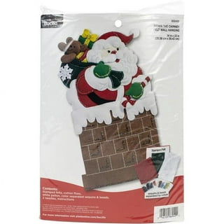 Bucilla 18-Inch Christmas Stocking Felt Applique Kit, 86647 Nordic Santa 