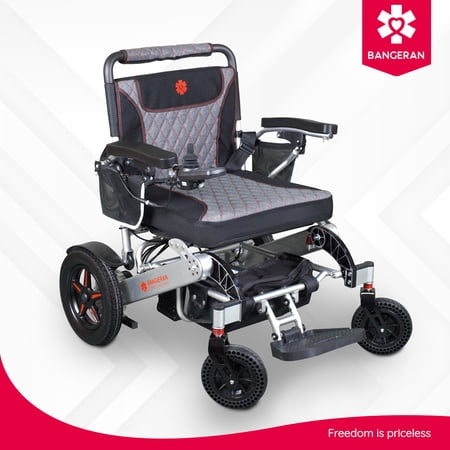 Bangeran - Electric Powered Wheelchair for Adults, Disabled & Seniors (Mammoth EX 22") - Silver