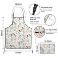 thumbnail image 3 of Pioneer Flower Floral Print Pattern Apron-Garden Aprons for Women with Pockets-Cotton Linen Waterproof Kitchen Cooking Gardening Aprons Adjustable for Kitchen,Cooking,BBQ and Salon 33x27 Inch, 3 of 7