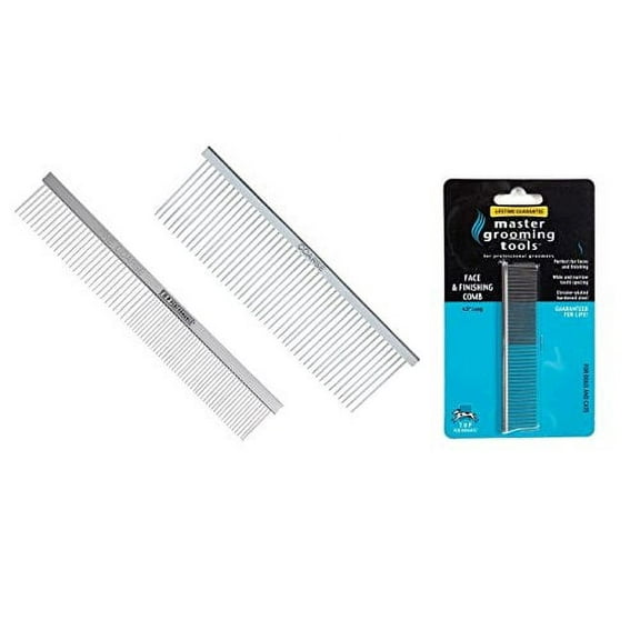 Chrome Plated Steel Greyhound Combs Professional Dog Grooming Comb - Choose Size(All 3 Stainless Combs)