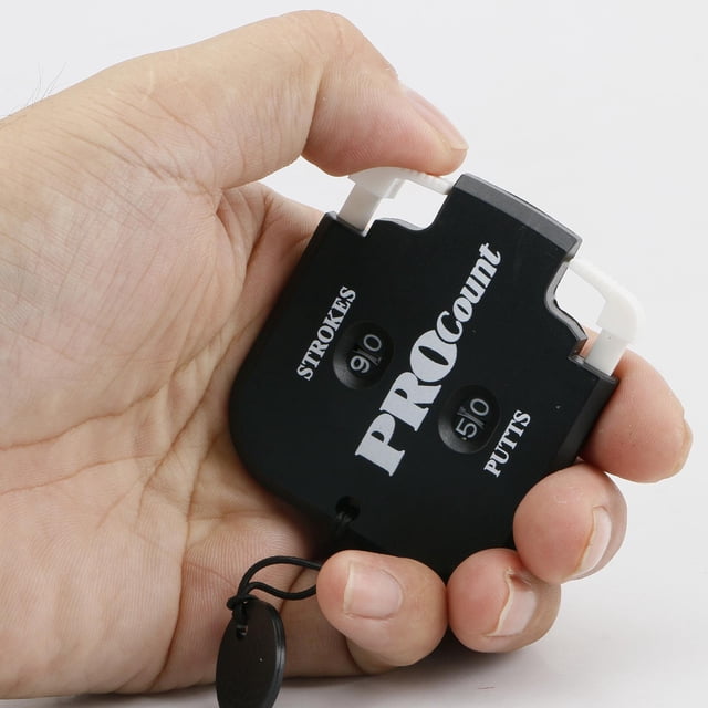 Pantalla Del Contador de Puntaje de Golf Dispositivo de Puntaje Portátil Accesorios para Palos de Golf Fácil de Llevar Golpeador de Lanzamiento de Pes blanco negro Soledad contador de puntuación de golf