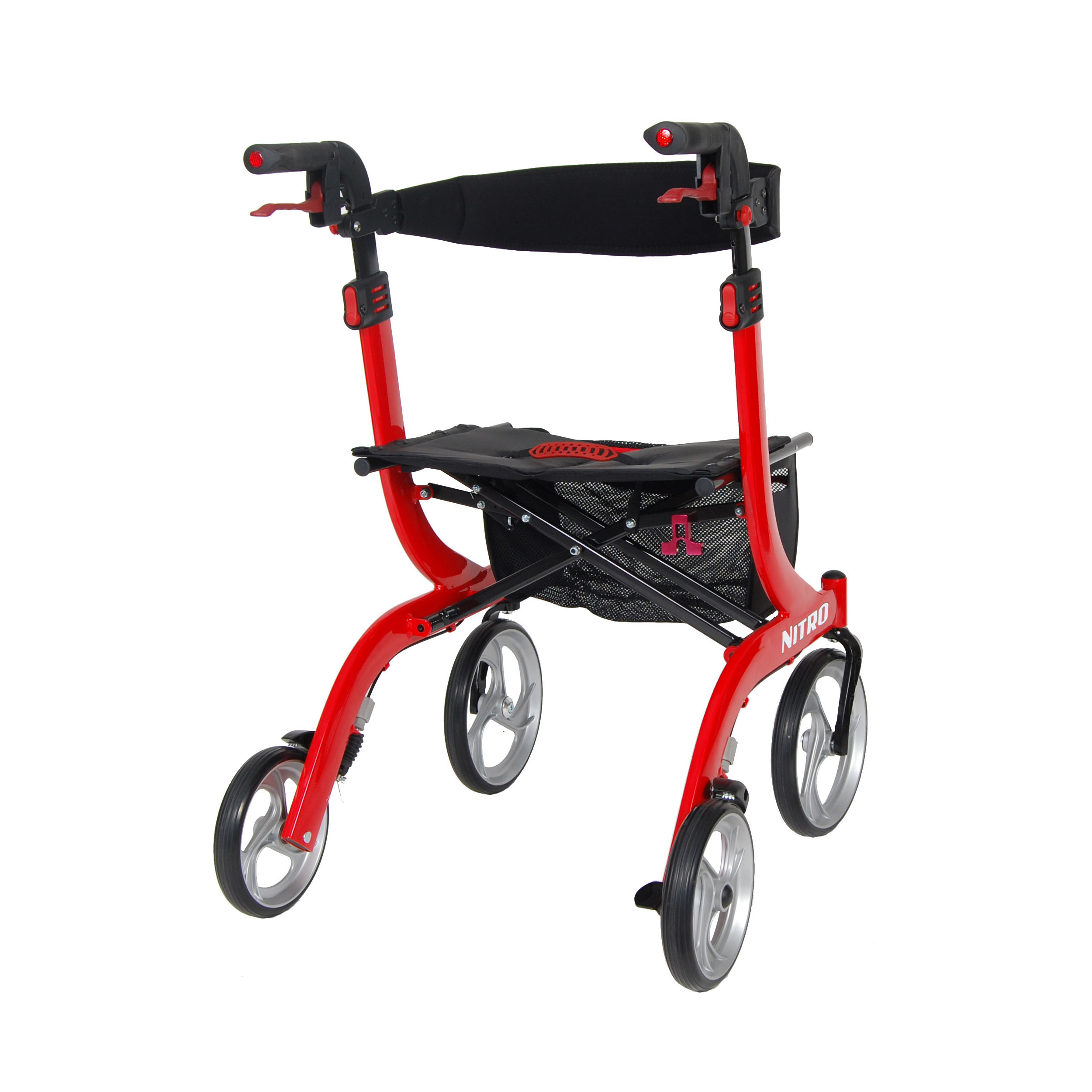 Drive Medical Nitro Euro Style Rollator Rolling Walker, Red - image 3 of 12