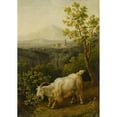 thumbnail image 2 of Jakob Philipp Hackert 11x14 Black Ornate Wood Framed Double Matted Museum Art Print Titled: A&nbsp;Male Goat in An&nbsp;Italianate Landscape, 2 of 5