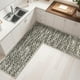 thumbnail image 1 of MeyJey Tapete de Cocina de Esquina, 1 Pieza Antideslizante en Forma de L para el Piso, Absorbente Runner Frente Al Fregadero, Tapetes Lavables para el Hogar, Cocina (Marrón-L, 24”x 71”x 71”), 1 of 1