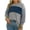 Grey, variant on SOMER Womens Plus Size Tops, Oversized Long Sleeve Shirts for Women Crewneck Casual Women Blouses Color Block Loose Plus Size Tops Fall 2025