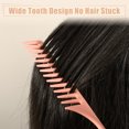 thumbnail image 3 of Unique Bargains Wide Tooth Rat Tail Comb Plastic Long Tail Comb Tip Tail Combs for Wet Curly Hair for Women Men Orange, 3 of 7