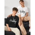 thumbnail image 2 of SHEIN Essnce Valentine's Day Girlfriend Boyfriend Matching "Hold Hands" Couple T-Shirt, Red Heart Design Tee For Adult, Men, Women, Teen, Teenager, Adolescent, Youth, 2 of 6
