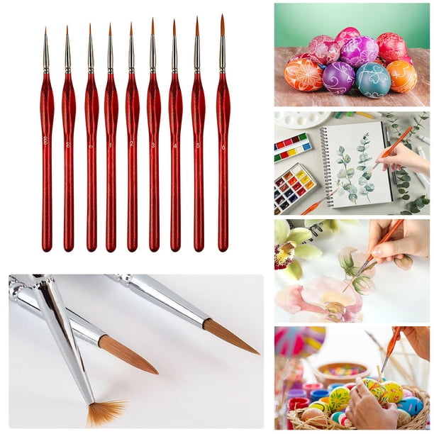 Fiudx Pinceles Artísticos, Juego Pintura Premium y Virola de Aluminio, Pincel Miniatura y Punta Elástica Suave, Mango Triangular Comodo, Tapa Protectora Incluida, para Acuarela y Acrílico, Ideal para