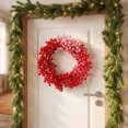 thumbnail image 5 of Christmas Wreath, Classic Festive Hanging Wreath with Realistic Artificial Pine Cones, Berries, and Olive Leaves, Made of Plastic, for Front Door, Living Room, and Garden, 5 of 6