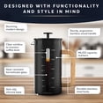 thumbnail image 3 of Cafetera francesa Home Hero de 1 litro con mango de madera de bambú, 3 of 8