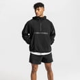 thumbnail image 3 of Men‘s Gym Sports Waterproof Outerwear Drawstring Jacket Running Workout Hoodies Sweatshirt Male Long Sleeves Casual Pullovers, 3 of 6