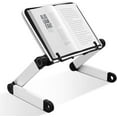 thumbnail image 1 of Support de Livre Support pour Ordinateur Portable Support de Livre Réglable Plateau avec Trombones Ergonomique Multi-Hautes Angles Réglables Supports de Cuisine, 1 of 5