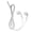 White, variant on Xirurus U19 Wired Earbud Classic Black High-Fidelity Music Headphone with Mic, Universal 3.5mm Jack In-Ear Sport Audio Earphones Wire-Controlled for Laptops and Mobile Phones, 47.2 inches / 120 cm