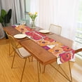 thumbnail image 2 of Yayeee Table Runner 70 inches Long Home Kitchen Dinning Party Decoration, Orange Hand Drawn Floral, 2 of 7