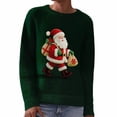 thumbnail image 3 of Gkeoshab Womens Christmas Sweatshirt Women's Printed Crewneck Pullover Sweater, Fashion Graphic Long Sleeve Knit Top Designed for Making a Style Statement in Casual Social Settings and Outings, 3 of 6