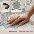 thumbnail image 6 of ODIKA 8'x10' Washable Area Rug Large Vintage Beige Ornate Distressed Motifs Dining Table Are for King Size Bedroom Under Bed, Master Suite, Non-Shedding, Easy Care, 6 of 7
