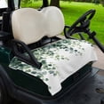 thumbnail image 2 of Golf Cart Seat Covers for 2 Seater,Green Leaves Microfiber Cart Seat Towel Blanket,Watercolor Spring Eucalyptus Branches Absorbent Breathable Non Slip Bench Seats Protector for Golf Course 51"x31", 2 of 9