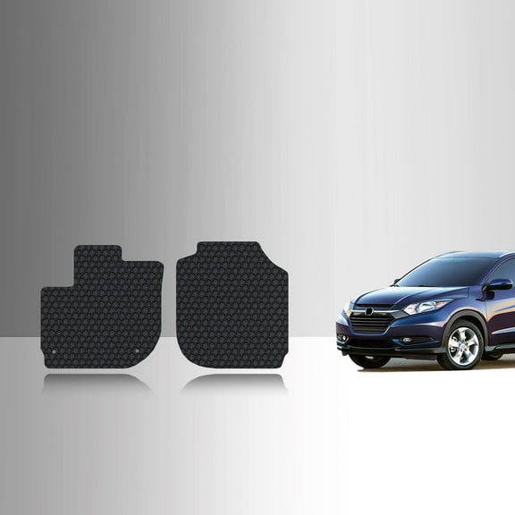 ToughPRO Front Mats Compatible with Honda HRV 2020 - All Weather Heavy Duty (Made in USA) Black Rubber