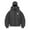 A00-Dark Gray, variant on Unisex Balaclava Hoodies Zip up Hoodie Double Layer Hooded Hip Hop Outerwear Jacket Built-In Eye Mask Oversized Womens Sweatshirts, XL, White