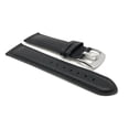 thumbnail image 2 of Bandini 30mm Mens Leather Watch Band Strap - Black - Tone-on-Tone Stitching - Mat Finish, 2 of 5