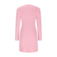 thumbnail image 6 of Women's Knit Dress， Casual Long Sleeve Bodycon Midi Dress， Acrylic Round Neck Sweater Dress for Fall Winter, 6 of 7