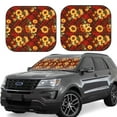 thumbnail image 6 of Kdxio Red Plaid Sunflower Print 2-Piece Sun Shade Front Windshield - Foldable Car Front Window Sunshades for Most Sedans SUV Truck, 6 of 6