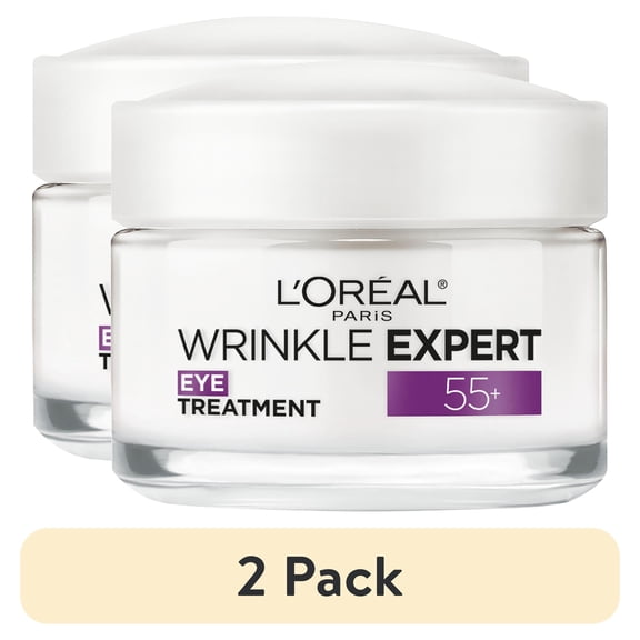 L'Oreal Paris Wrinkle Expert 55+ Anti-Wrinkle Eye Treatment, 0.5 oz. - 2 Pack, RSBRMZYU Exclusive
