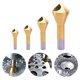 thumbnail image 5 of Broca para desbarbado de chaflán de 4 piezas, herramientas para quitar rebabas, broca para desbarbado de y metal para desbarbado de bricolaje, DYNWAVEMX Broca de corte de chaflán HSS, 5 of 8