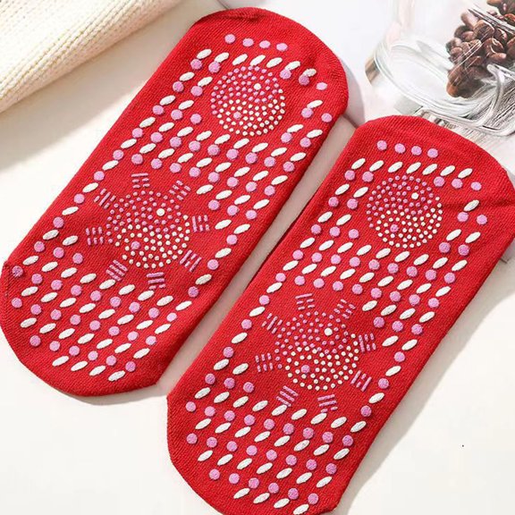 Luxshiny Cotton Heated Socks Assorted Color Warm Breathable for Daily Use 3Pairs