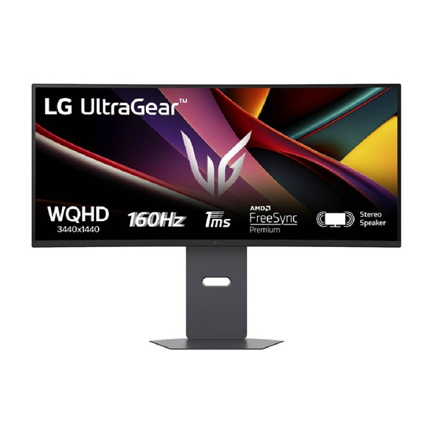 Monitor Gamer Curvo LG UltraGear LCD 34", 3440x1440 Ultra Wide Quad HD, FreeSync, 160Hz, HDMI/DisplayPort, Bocinas Integradas, Negro.