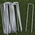 thumbnail image 4 of 6" Landscape Staples Galvanized Garden Stakes 100 Pcs U-Shaped Silver, 4 of 5