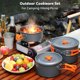 thumbnail image 2 of BOKYAN Juego de Ollas para Camping de Aluminio Anodizado Antiadherente Portátil (21.0 cm / 8.26 inches), 2 of 9