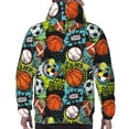 thumbnail image 3 of Bingfone Balls Men's Drawstring Hoodie Long Sleeve Pocket Sweatshirts-4X-Large, 3 of 6