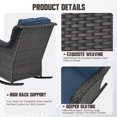 thumbnail image 2 of Giantfurnni Wicker Patio Rocking Chairs Set of 2,High Back Rocking Chair with Cushions, Patio Rocker Chair Set for Porch,Blacony,Yard, 2 of 9