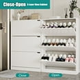 thumbnail image 5 of FANRAL Shoe Storage Cabinet for Entryway,White Shoe Cabinet Storage with 3 Flip Drawers,Shoe Cabinet for Entryway Slim Space,3 Tier White Shoe Cabinet Freestanding Wood Shoe Rack for Entryway,Hallway, 5 of 8
