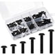 thumbnail image 1 of Tornillos M3 de 120 piezas, tornillos de acero al carbono, tornillos para máquina M3 x 6/8/10/12/16/20 mm, 1 of 5
