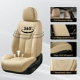 thumbnail image 3 of Florich Front Car Seat Covers, Luxury Faux Leather Seat Protectors, Automotive Seat Cushions Universal Fit for Most Cars Trucks SUV, Beige, 3 of 6