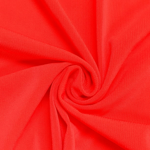 FREE SHIPPING!!! Hot Coral Neon ITY Stretch Jersey Knit Fabric Twist