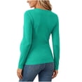 thumbnail image 4 of SBYOJLPB Maternity Tops for Women Solid Color Long Sleeve Round Neck Leisure Pregnancy Clothes Top, 4 of 9